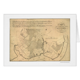 Bruka Mt Vernon för General Washington karta 1801 Hälsningskort