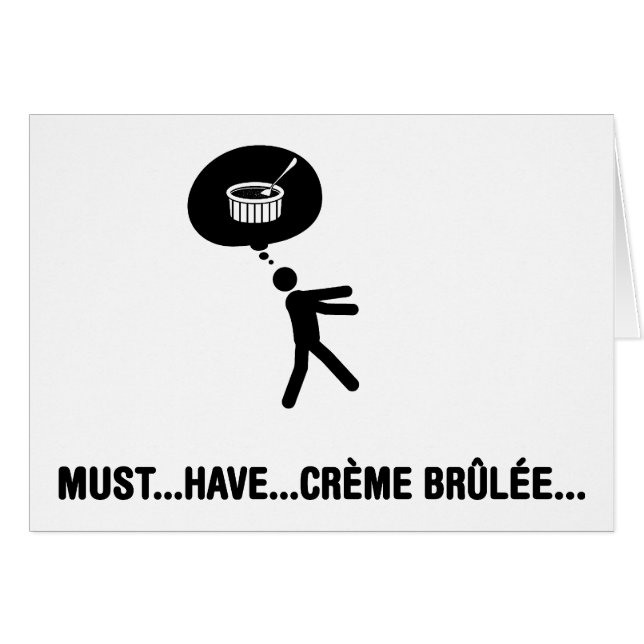 Brulee älskare för kräm hälsningskort (Framsidan Horizontal)