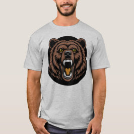 Brüllande Björn Kraftsymbol T Shirt