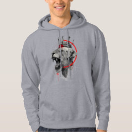 Brüllande Kronad Lejon Trash Polka-Hoodie Hoodie
