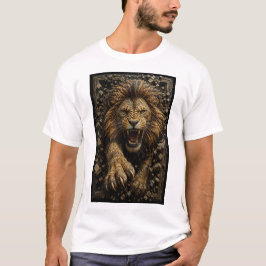Brüllande Lejon – 3D Mikro Mosaik T Shirt