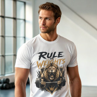 Brüllande Lejon Regerar The Weights Gym Fitness T Shirt