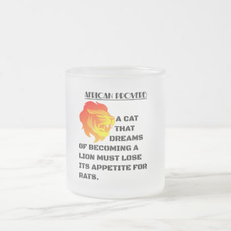 Brüllande Lejonhuvud Frostad Glasmugg