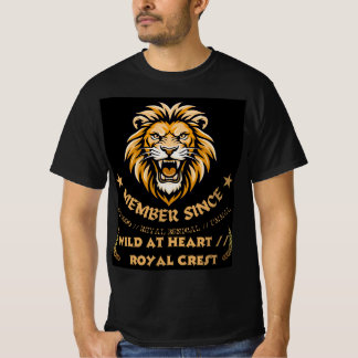 Brüllande Lejonhuvud Kunglig Kam Wild At Heart Est T Shirt