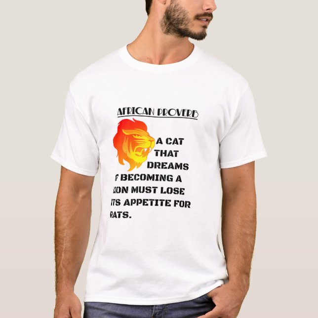 Brüllande Lejonhuvud T Shirt (Framsida)