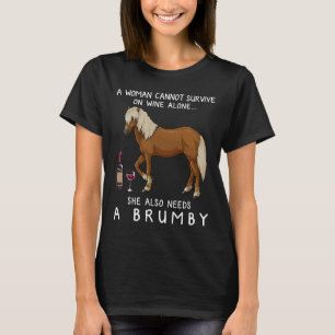 Brumby Horse och Vin Horse Passande T Shirt