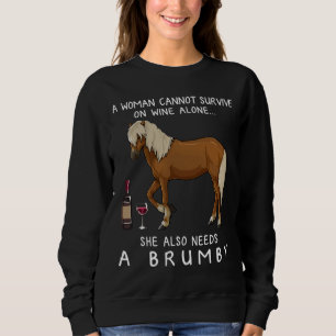 Brumby Horse och Vin Horse Passande T Shirt