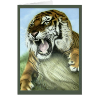 Brumma tigern hälsningskort