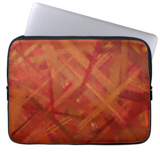Brun Abstrakt Art-målning Laptop Sleeve