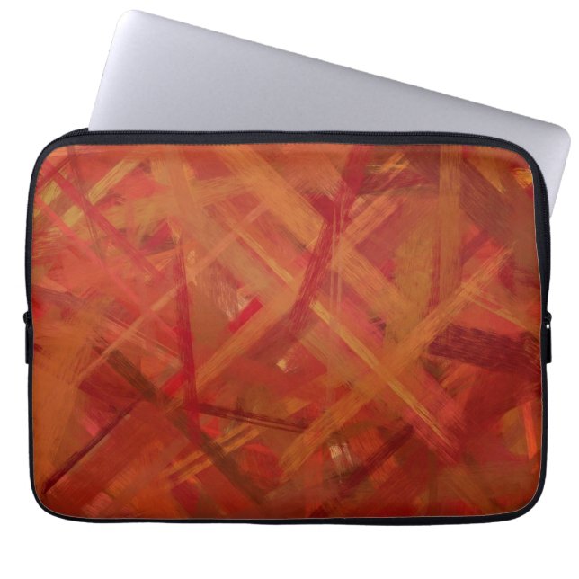 Brun Abstrakt Art-målning Laptop Sleeve (Framsidan)