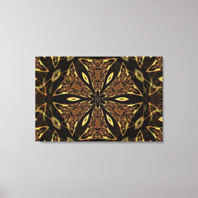 Brun Abstrakt Art Streched Canvas (Framsida)