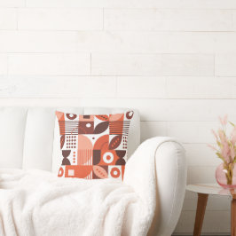 Brun Abstrakt, geometrisk konst mönster Kudde