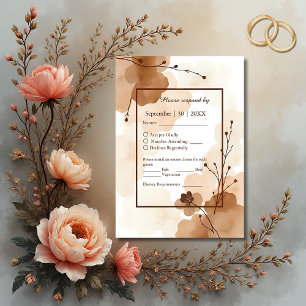 brun abstrakt rustic Boho Watercolor Ram OSA Kort