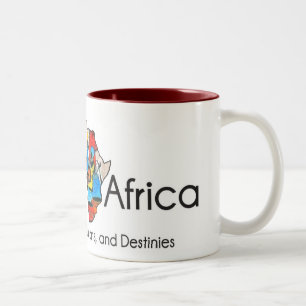 Brun afrika Två-Tonad mugg