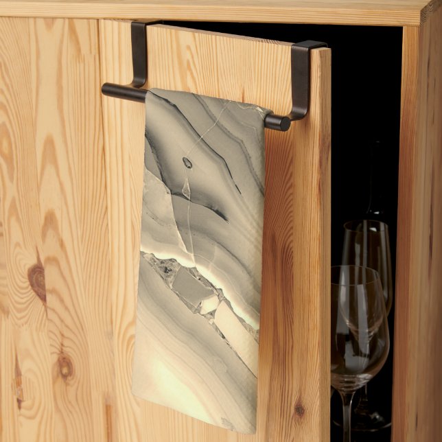 Brun Agat Kökshandduk (Thirds Fold)