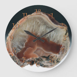 Brun Agate Stor Klocka