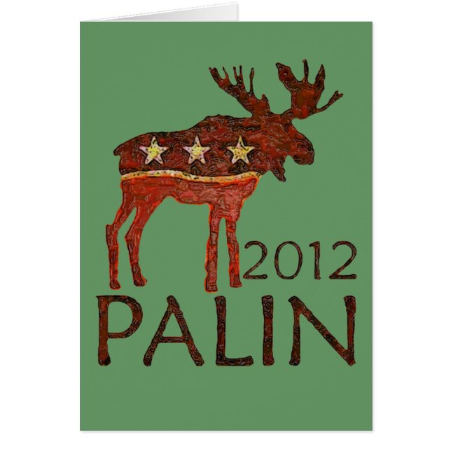 Brun älg hälsningskort (Framsidan)