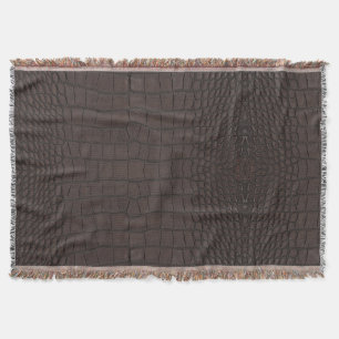 Brun Alligator Struktur Skriv ut Filt