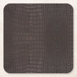 Brun Alligator Struktur Skriv ut Underlägg Papper Kvadrat
