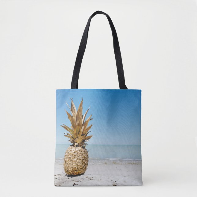 Brun ananas frukt på kustland tygkasse (Framsida)