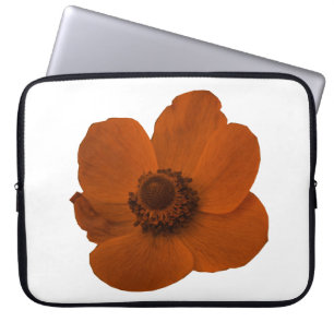 Brun Anemone bärbar dator, fack Laptop Fodral