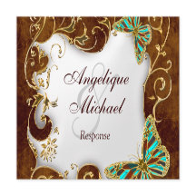 Brun aqua guld land HÖGTIDSfirande bröllop