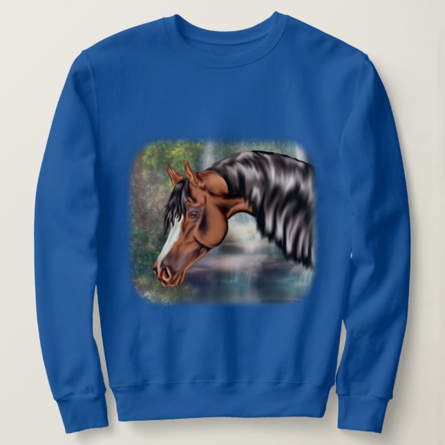 Brun arabisk häst t-shirt (Design framsida)