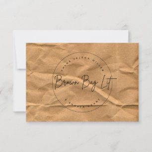 Brun bag-stilkort