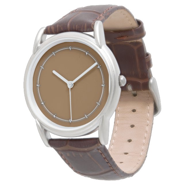 Brun bakgrund Färg Du kan anpassa Armbandsur (Vinklad)