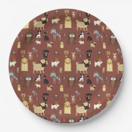 brun bakgrund hundar mönster