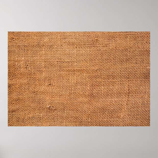 Brun bakgrund i trasa eller säck i trasa poster (Framsidan)