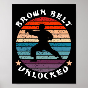 Brun Bälte-nivå Olåst Achievement Karate-Behålla Poster