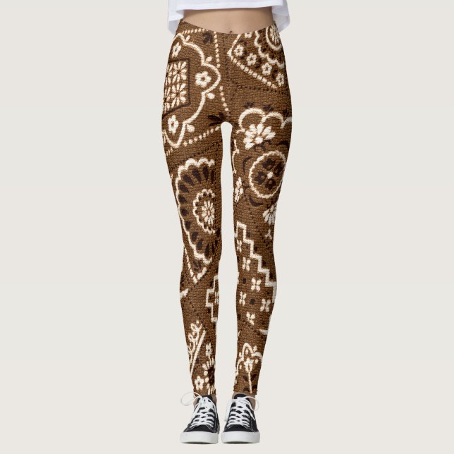 Brun bandana leggings (Framsida)