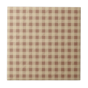 Brun Beige Buffalo Rutig Landlig Kakelplatta