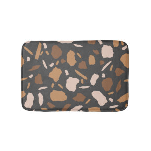 Brun, Beige, Tan och Grå Terrazzo Mönster Badrumsmatta
