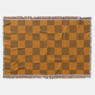 Brun Beige - utskrift av markerat block Filt