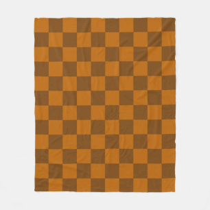 Brun Beige - utskrift av markerat block Fleecefilt