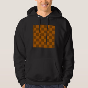 Brun Beige - utskrift av markerat block Hoodie