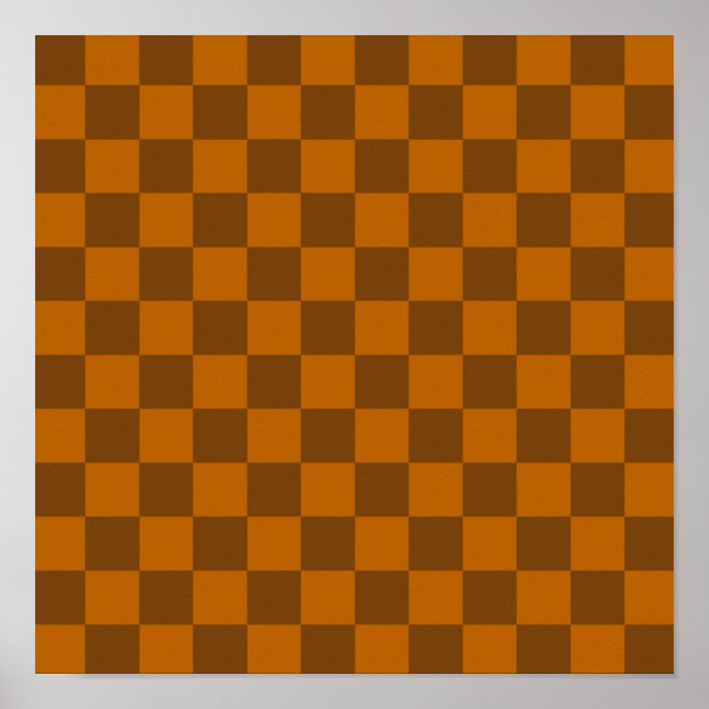 Brun Beige - utskrift av markerat block Poster (Framsidan)