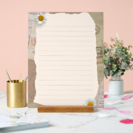 Brun Beige-Vintage, skrapbollinje