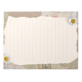 Brun Beige-Vintage, skrapbollinje Anteckningsblock