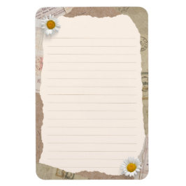 Brun Beige-Vintage, skrapbollinje Magnet