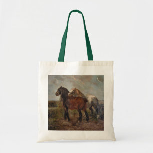 Brun belgisk Draft Horse Fine Art Painting: Tygkasse