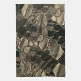 Brun biet, cirklar och rundade av former kökshandduk