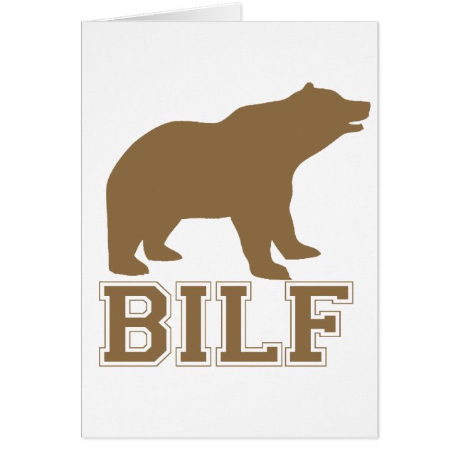 BRUN BILF HÄLSNINGSKORT (Framsidan)