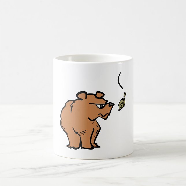 Brun björn med fallande höst Löv Cute Wildlife Kaffemugg (Skapare uppladdad)
