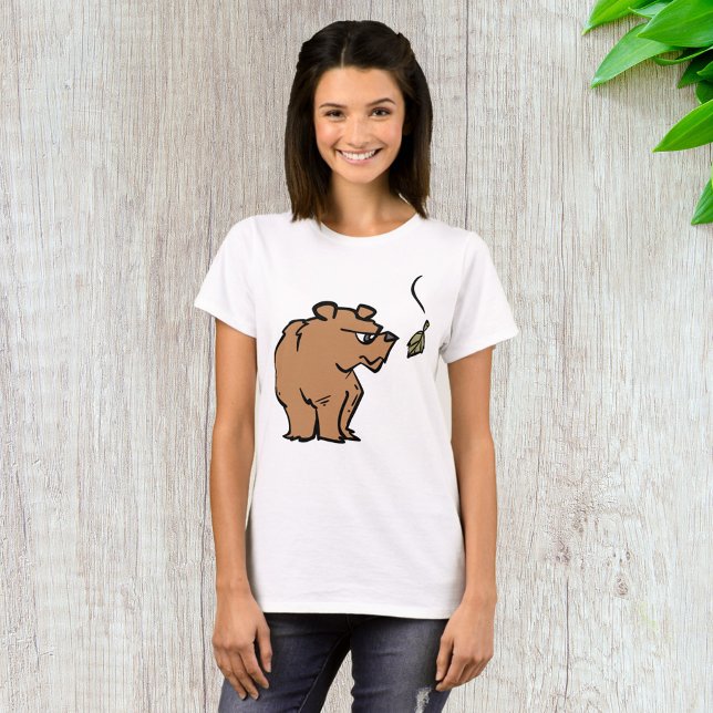 Brun björn med fallande höst Löv Cute Wildlife T Shirt (Skapare uppladdad)