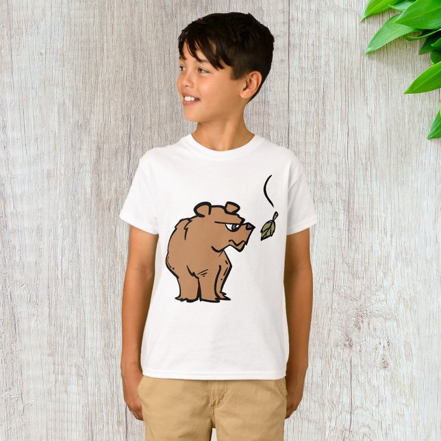 Brun björn med fallande höst Löv Cute Wildlife T Shirt (Skapare uppladdad)