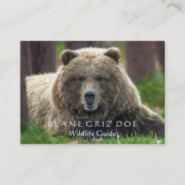Brun björn- och prärievargdjurlivvisitkort visitkort