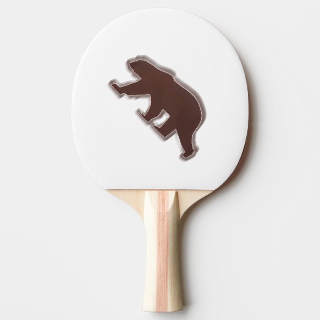 Brun björn pingisracket (Framsidan)